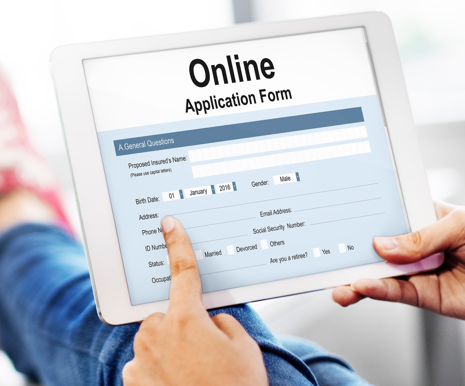Online application form on a tablet — Malaysia EMGS Student Pass process