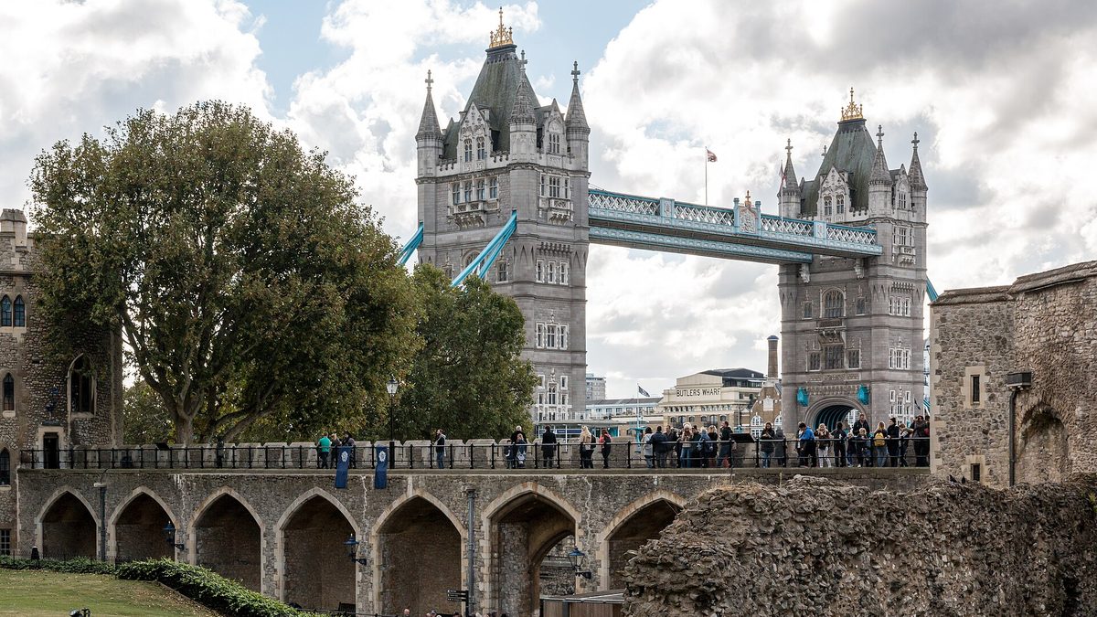 Tower Bridge over the River Thames, London